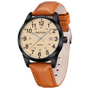 MAOYUAN 2025 New Top Men's Watch Calendar Sports Leisure Fashion Style Brown Black Leather Waterproof Quartz Watch