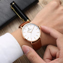 Top Brand Mens Watches Fashion Ultra Thin Analog Quartz Watches Leather Belt Simple Temperament Men's Clock relogios masculino