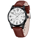 MAOYUAN 2025 New Top Men's Watch Calendar Sports Leisure Fashion Style Brown Black Leather Waterproof Quartz Watch